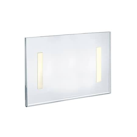 Azar Displays Self Adhesive Clear Acrylic Wall Sign Holder Frame 11" W x 8.5" H- Landscape/Horizontal, 10PK 122022